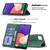 For Samsung Galaxy A22 5G Magnetic Splicing Leather Phone Case(Green)