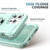 For iPhone 12 Pro Max 3 in 1 PC + TPU Phone Case with Ring Holder(Mint Green)