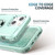 For iPhone 13 3 in 1 PC + TPU Phone Case with Ring Holder(Mint Green)