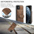 For iPhone 11 Pro Max JEEHOOD RFID Blocking Anti-Theft Wallet Phone Case (Brown)