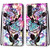 For Samsung Galaxy S22+ 5G Coloured Drawing Cross Texture Horizontal Flip Leather Phone Case with Holder & Card Slots & Wallet & Lanyard(Color Bottom Hollow Flower)