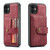 For iPhone 11 Pro JEEHOOD RFID Blocking Anti-Theft Wallet Phone Case (Red)