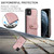 For iPhone 11 Pro Max JEEHOOD RFID Blocking Anti-Theft Wallet Phone Case (Pink)