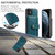 For iPhone 11 Pro JEEHOOD RFID Blocking Anti-Theft Wallet Phone Case (Blue)