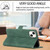 For iPhone 13 Cubic Skin Feel Flip Leather Phone Case(Green)