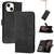 For iPhone 13 Cubic Skin Feel Flip Leather Phone Case(Black)