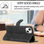 For iPhone 13 mini Cubic Skin Feel Flip Leather Phone Case (Black)