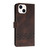 For iPhone 13 Cubic Skin Feel Flip Leather Phone Case(Brown)