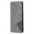 For Samsung Galaxy A03s 166mm Rhombus Texture Magnetic Leather Phone Case(Grey)