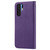 For Huawei P30 Pro Solid Color Horizontal Flip Protective Case with Holder & Card Slots & Wallet & Photo Frame & Lanyard(Purple)