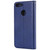 For Huawei P Smart / Enjoy 7s Solid Color Horizontal Flip Protective Case with Holder & Card Slots & Wallet & Photo Frame & Lanyard(Blue)