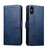 For iPhone X / XS GUSSIM Magnetic Horizontal Flip Leather Case with Holder & Card Slots & & Wallet(Blue)