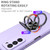 For Samsung Galaxy Z Fold2 5G Armor Ring Holder Phone Case(Purple)