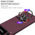 For Samsung Galaxy Z Flip3 5G Armor Ring Holder Phone Case(Wine Red)