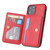For iPhone 12 Pro Max Calf Texture Magnetic Case(Red)