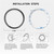 For Samsung Galaxy Watch 42mm Glitter Powder Stainless Steel Bezel Ring(Black)