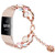 For Fitbit Charge 5 Agate Luminous Bead Steel Watch Band(Rose Gold)