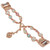 For Fitbit Charge 5 Agate Luminous Bead Steel Watch Band(Rose Gold)