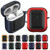 Wireless Earphones Shockproof TPU + PC Protective Case with Carabiner For AirPods 1 / 2(Blue+Black)