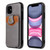 For iPhone 12 mini Soft Skin Leather Wallet Bag Phone Case (Grey)