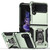 For Samsung Galaxy Z Flip3 5G Ring Holder Non-slip Armor Phone Case(Green)