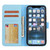 For iPhone 12 mini Cross Texture Detachable Leather Phone Case (Blue)