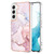For Samsung Galaxy S22+ 5G Electroplating Marble IMD TPU Phone Case(Rose Gold 005)