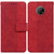 For Nokia G300 Geometric Embossed Leather Phone Case(Red)