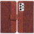 For Samsung Galaxy A53 5G Geometric Embossed Leather Phone Case(Brown)