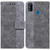 For Samsung Galaxy M30s / M21 Geometric Embossed Leather Phone Case(Grey)