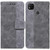 For Xiaomi Redmi 9C Geometric Embossed Leather Phone Case(Grey)
