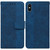 For iPhone XS Max Geometric Embossed Leather Phone Case(Blue)