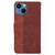 For iPhone 13 Geometric Embossed Leather Phone Case(Brown)
