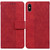 For iPhone XS Max Geometric Embossed Leather Phone Case(Red)