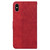 For iPhone XS Max Geometric Embossed Leather Phone Case(Red)