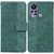 For Infinix Hot 11s X6812 Geometric Embossed Leather Phone Case(Green)