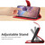 For ZTE Blade A71 Skin Feel Butterfly Peony Embossed Leather Phone Case(Red)