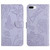 Skin Feel Butterfly Peony Embossed Leather Phone Case For iPhone 8 Plus / 7 Plus(Purple)