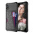 For iPhone XR Glitter Magnetic Card Bag Phone Case(Black)