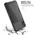 For iPhone XR Glitter Magnetic Card Bag Phone Case(Black)