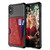 For iPhone XS Max Glitter Magnetic Card Bag Phone Case(Red)