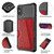 For iPhone XS Max Glitter Magnetic Card Bag Phone Case(Red)