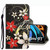 For Xiaomi Redmi 9T 3D Colored Drawing Leather Phone Case(Red Flower)