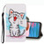 For Xiaomi Redmi Note 10 Pro 3D Colored Drawing Leather Phone Case(Red Mouth Cat)