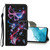 For Samsung Galaxy S22+ 5G Colored Drawing Pattern Flip Leather Case(Fluorescent Butterfly)