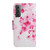 For Samsung Galaxy S22+ 5G Painted Pattern Horizontal Flip Leather Phone Case(Red Flower)
