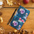 For Samsung Galaxy S22+ 5G Painted Pattern Horizontal Flip Leather Phone Case(Fluorescent Rose)