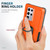 For Samsung Galaxy S22 Ultra 5G 3 in 1 Ring Holder PC + TPU Phone Case(Orange)