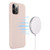 For iPhone 13 Pro Shockproof Silicone Magnetic Magsafe Case (Sand Pink)