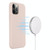 For iPhone 13 Pro Max Shockproof Silicone Magnetic Magsafe Case (Sand Pink)